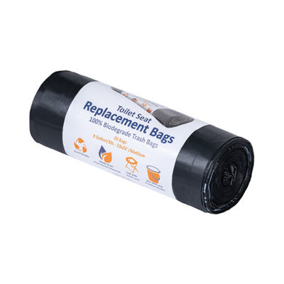 Bon prix 100% d'amidon de maïs biodégradable et compostable, de haute qualité, durable et écologique, sac à ordures imprimé sur mesure en ligne