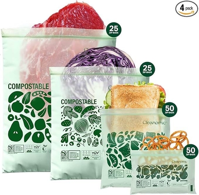 Sacs de stockage alimentaire compostables* - Tailles gallon, quart, sandwich et collation