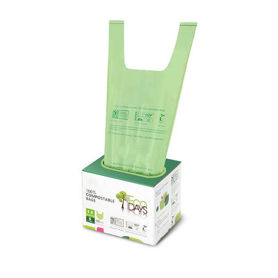 Bon prix Sacs à ordures de cuisine biodégradables compostables personnalisés avec poignée de T-shirt en ligne