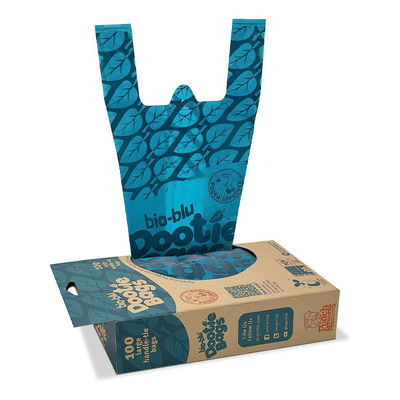 Bon prix Éco-friendly Manche de cravate compostable Sacs de caca pour chiens Dispenser Boîte Bloc emballé en ligne