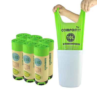 Bon prix T-shirt à poignée sacs à ordures biodégradables papier classique enroulé en ligne