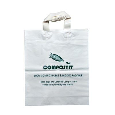 Bon prix Sacs de magasinage compostables réutilisables imprimés sur mesure avec poignée en boucle douce en ligne