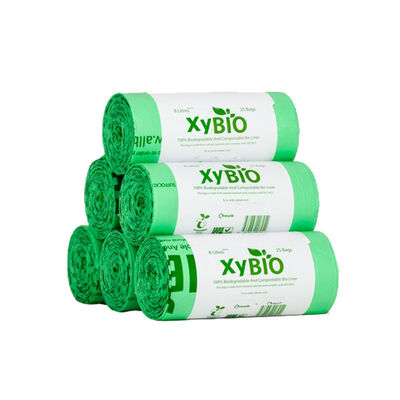 Bon prix Populaire à base d'amidon de maïs écologique durable en gros 100% plastique biodégradable compostable sacs à ordures sur mesure imprimé en ligne