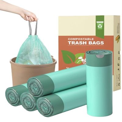 Bon prix Sacs à ordures biodégradables verts non toxiques avec logo personnalisé en ligne