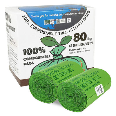 Bon prix Des sacs à ordures en plastique biodégradables à 100%, à la combustion personnalisée, des douilles écologiques en ligne